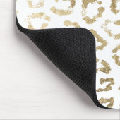 Witte, simpele sappige gouden moderne dierlijke af muismat (Hoek)