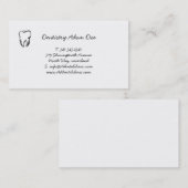 Witte simpele tanden visitekaartje (Voorkant / Achterkant)