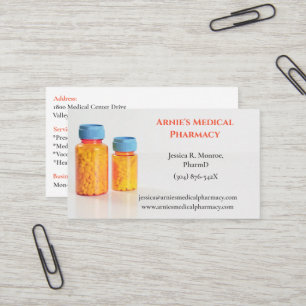 Witte Sinaasappels flesjes RX Apotheker Farmacie P Visitekaartje