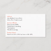 Witte Sinaasappels flesjes RX Apotheker Farmacie P Visitekaartje (Achterkant)