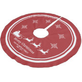 Witte sintersmaaktekst op rood kerstboom rok (Gekanteld)