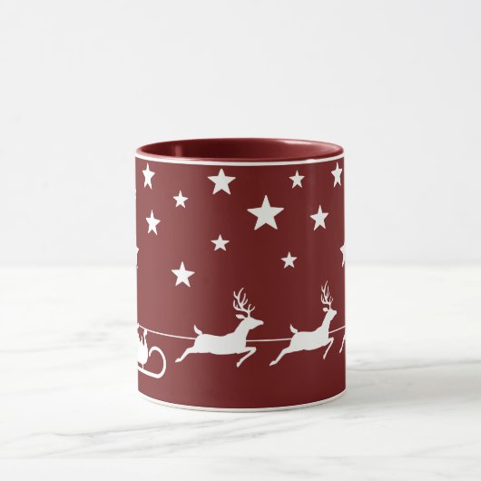 Witte sintersmaaktekst op rood mok (Midden)