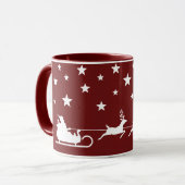 Witte sintersmaaktekst op rood mok (Voorkant links)