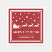 Witte sintersmaaktekst op rood servet (Voorkant)