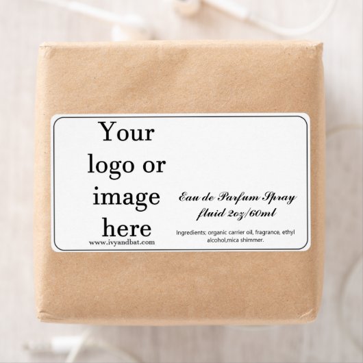 Witte Sjabloon 2oz Grootte parfume Spray Etiket op (Insitu)