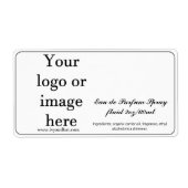 Witte Sjabloon 2oz Grootte parfume Spray Etiket op (Voorkant)