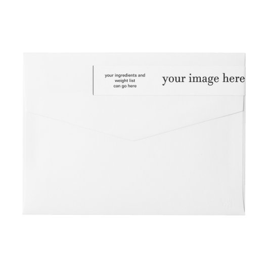 Witte Sjabloon Langwerpzeep Etiket (Achterkant)