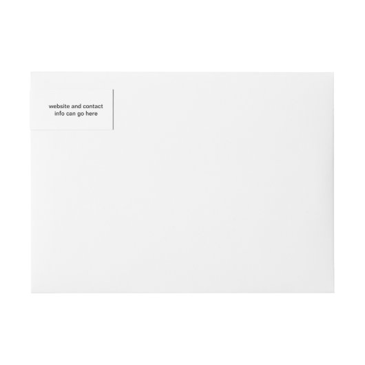 Witte Sjabloon Langwerpzeep Etiket (Voorkant)