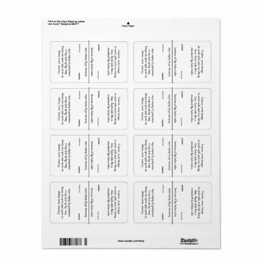 Witte Sjabloon lippenbalsetiketten Etiket (Full Sheet)