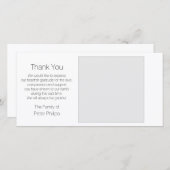 Witte Sjabloon Sympathie Hartelijk dank voor de gr (Voorkant / Achterkant)