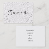 Witte Sjabloon van verbindingsstructuur Visitekaartje (Voorkant / Achterkant)