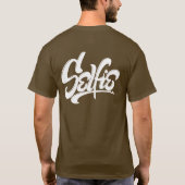 Witte skateboard Graffiti Selfie Street Art T-shirt (Achterkant)