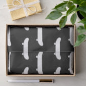 Witte Skateboard Monochromatische Zwarte Skater Ur Tissuepapier (Geschenk)