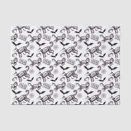 witte skeletdieren tissuepapier