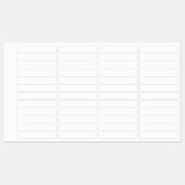 Witte Skinny Rechthoek Waterdichte Etiketten Labels (Vel)