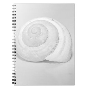 Witte slakkenhuis minimalistische natuur fotografi notitieboek