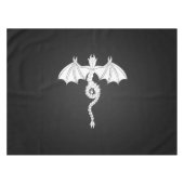 Witte slang draak tafelkleed (Voorkant (Horizontaal))