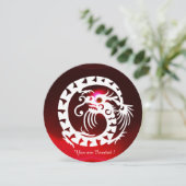 WITTE SLANG DRAGON ROOD BURGUNDY ROBIJN EDELE STEE KAART (Staand voorkant)
