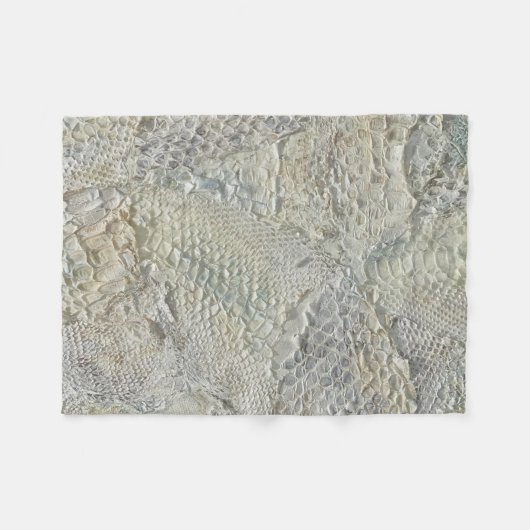 Witte Slang Huid Gooi Deken (Voorkant (Horizontaal))