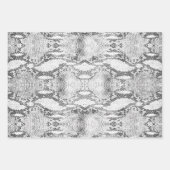 Witte Slang Skin Print Inpakpapier Vel (Voorkant 3)