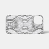 Witte Slang Skin Print iPhone Hoesje (Achterkant horizontaal)