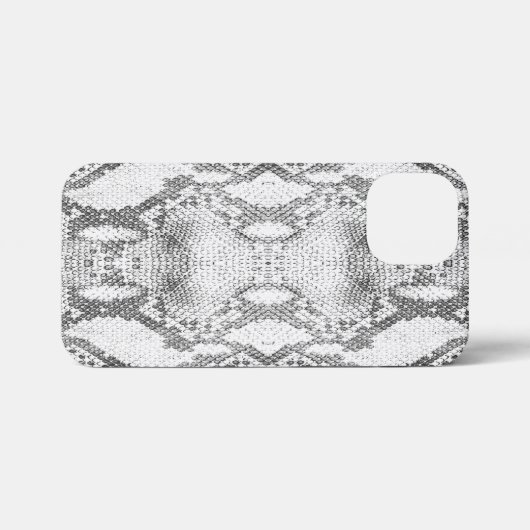 Witte Slang Skin Print iPhone Hoesje (Achterkant horizontaal)