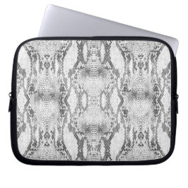 Witte Slang Skin Print Laptop Sleeve