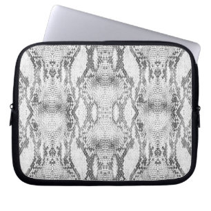 Witte Slang Skin Print Laptop Sleeve