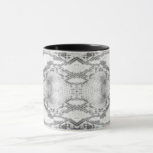 Witte Slang Skin Print Mok (Midden)