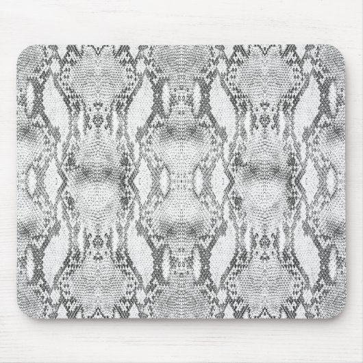 Witte Slang Skin Print Muismat (Voorkant)