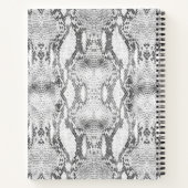 Witte Slang Skin Print Notitieboek (Achterkant)