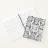 Witte Slang Skin Print Notitieboek (Binnen)