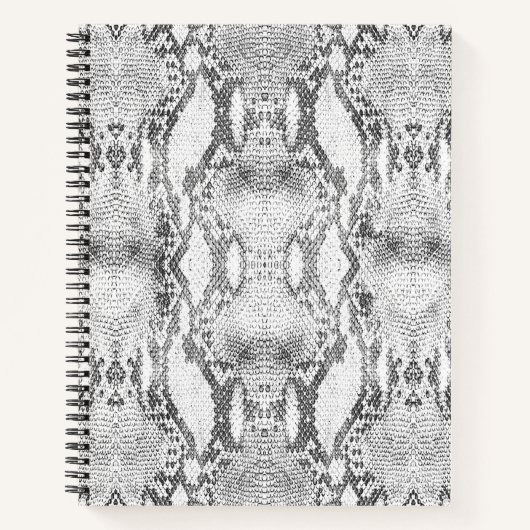 Witte Slang Skin Print Notitieboek (Voorkant)