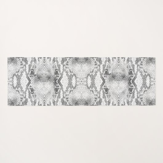 Witte Slang Skin Print Yogamat (Achterkant (horizontaal))