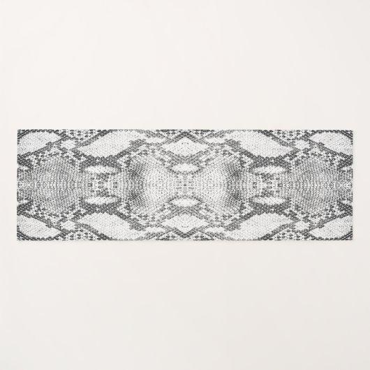 Witte Slang Skin Print Yogamat (Voorkant (horizontaal))