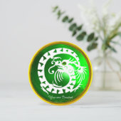 WITTE SLANGEN DRAGON GOUD SMARAGD GROEN EDELGESTEE KAART (Staand voorkant)