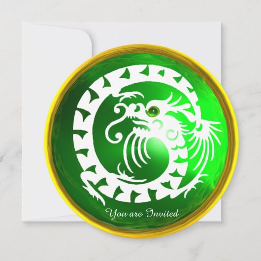 WITTE SLANGENDRAAK GOUD SMARAGD GROEN EDELE STEEN KAART (Voorkant)