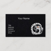 WITTE SLANGENDRAAK, RODE RUBY EDELSTEEN Zwart Papi Visitekaartje (Voorkant)