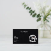 WITTE SLANGENDRAAK, RODE RUBY EDELSTEEN Zwart Papi Visitekaartje (Staand voorkant)