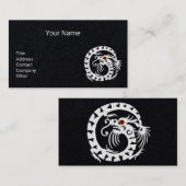 WITTE SLANGENDRAAK, RODE RUBY EDELSTEEN Zwart Papi Visitekaartje (Voorkant / Achterkant)