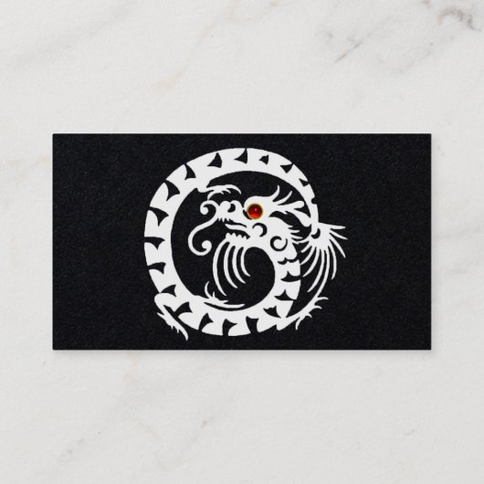 WITTE SLANGENDRAAK, RODE RUBY EDELSTEEN Zwart Papi Visitekaartje (Achterkant)