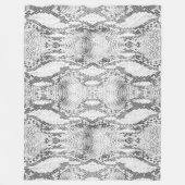Witte Slangenhuidprint Fleece Deken (Voorkant)