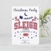 Witte slee-tijd Kerstfeest Kaart (Staand voorkant)