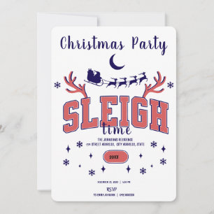 Witte slee-tijd Kerstfeest Kaart