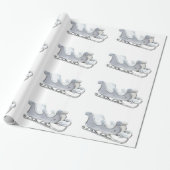 Witte sleeëncadeaupapier cadeaupapier (Uitgerold)