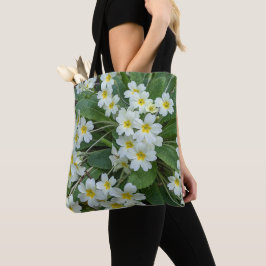 Witte Sleutelbloemen Bloemstuk Tote Bag