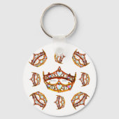 Witte sleutelhanger in Tiaras (Voorkant)