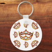 Witte sleutelhanger in Tiaras (Voorkant)