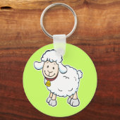 Witte sleutelhanger schapen (Voorkant)