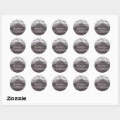 Witte slingerlichtjes & Favoriet van rustiek hout Ronde Sticker (Vel)